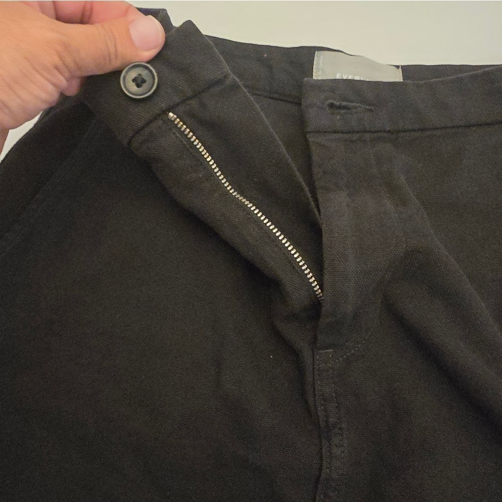 Everlane The Canvas Stamp Mini Skirt Size 6 In Black - Picture 5 of 16